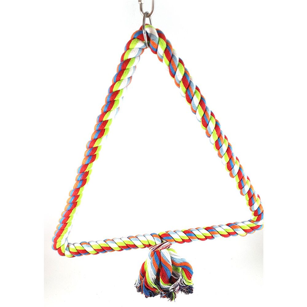 Natural Triangle Rope Swing for Parrots