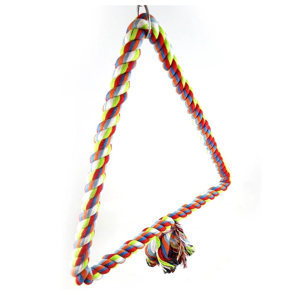 Natural Triangle Rope Swing for Parrots