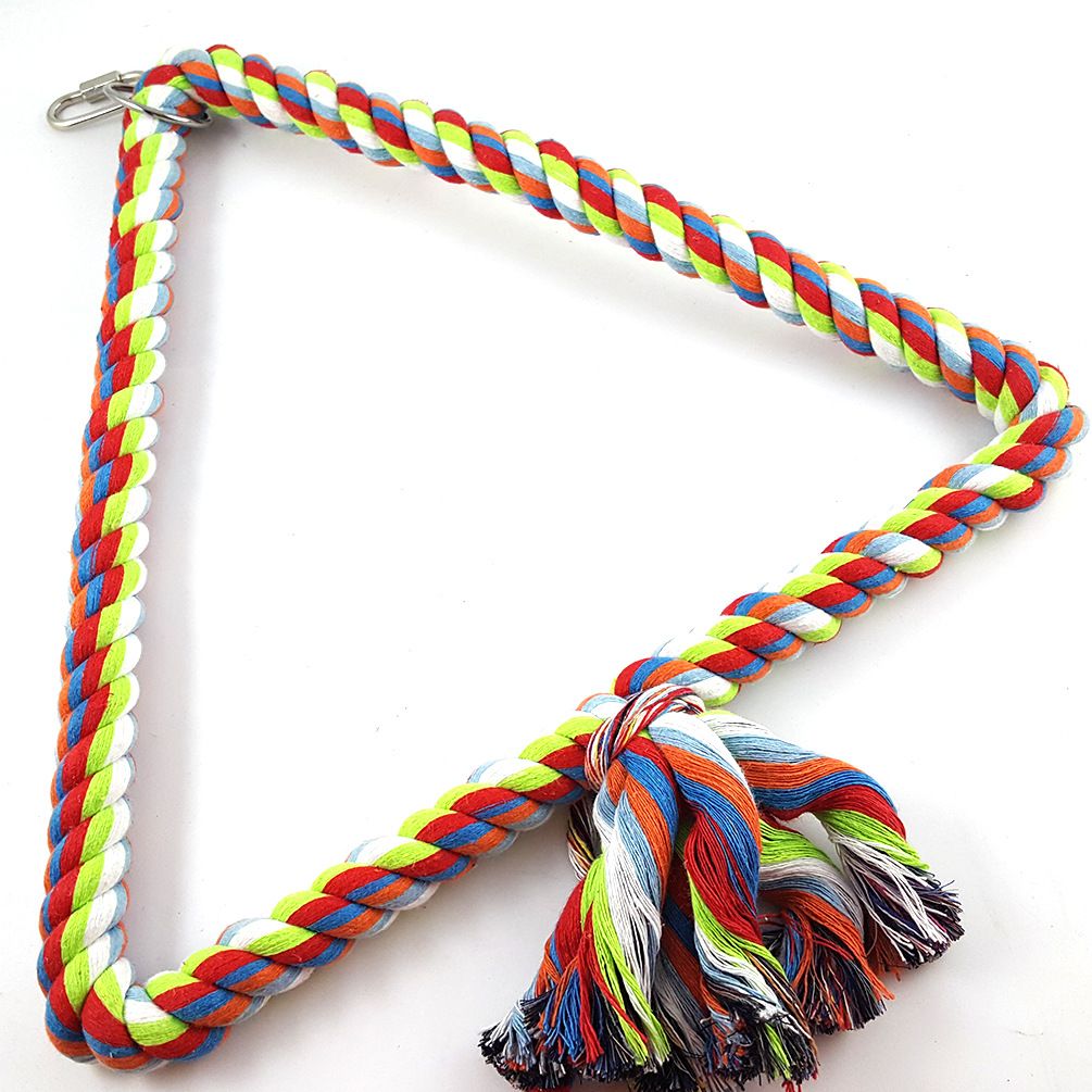 Natural Triangle Rope Swing for Parrots