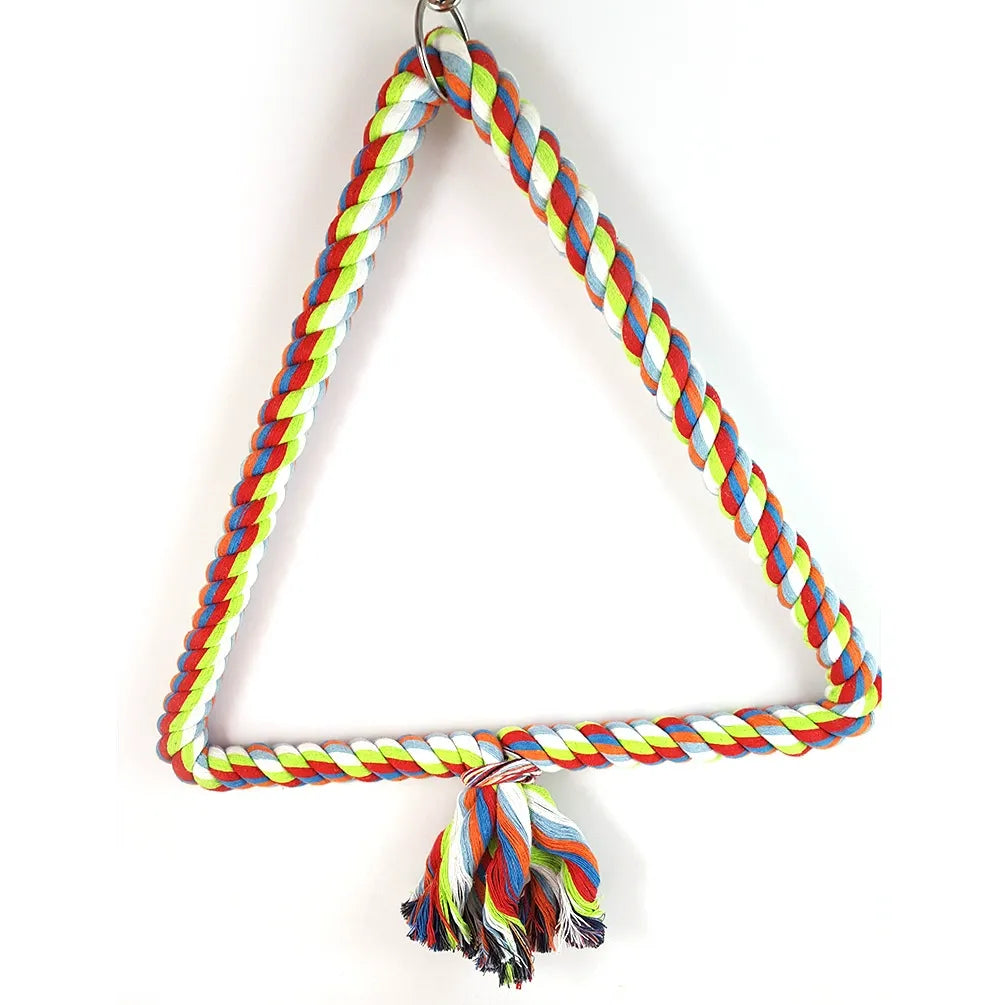 Natural Triangle Rope Swing for Parrots