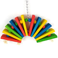 Colourful Wooden Block Chew Toy for Birds