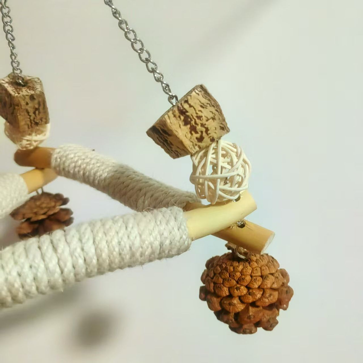 Small Triangle Sisal Bird Swing and Chew Toy