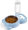2-in-1 Cat Food Bowl and Water Dispenser – Light Blue
