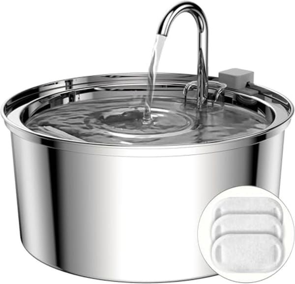 2L Stainless Steel Automatic Cat Water Fountain