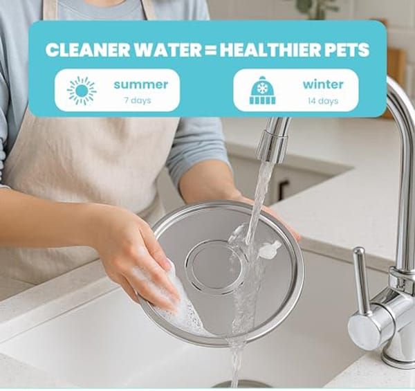 2L Stainless Steel Automatic Cat Water Fountain