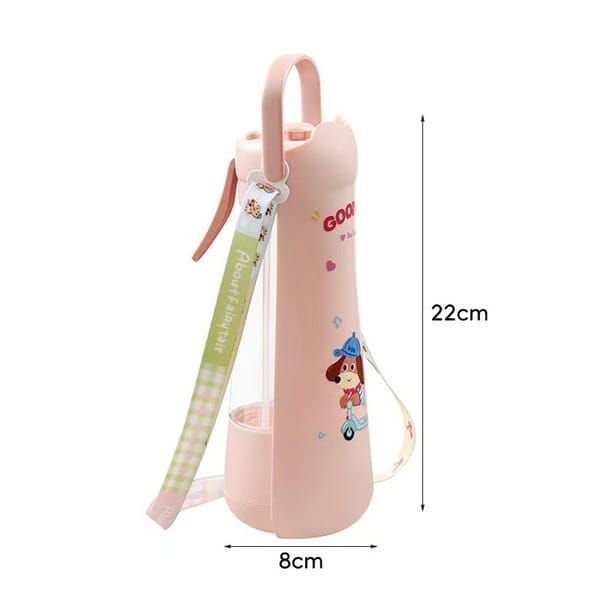 3-in-1 Portable Dog Water Bottle – Pink