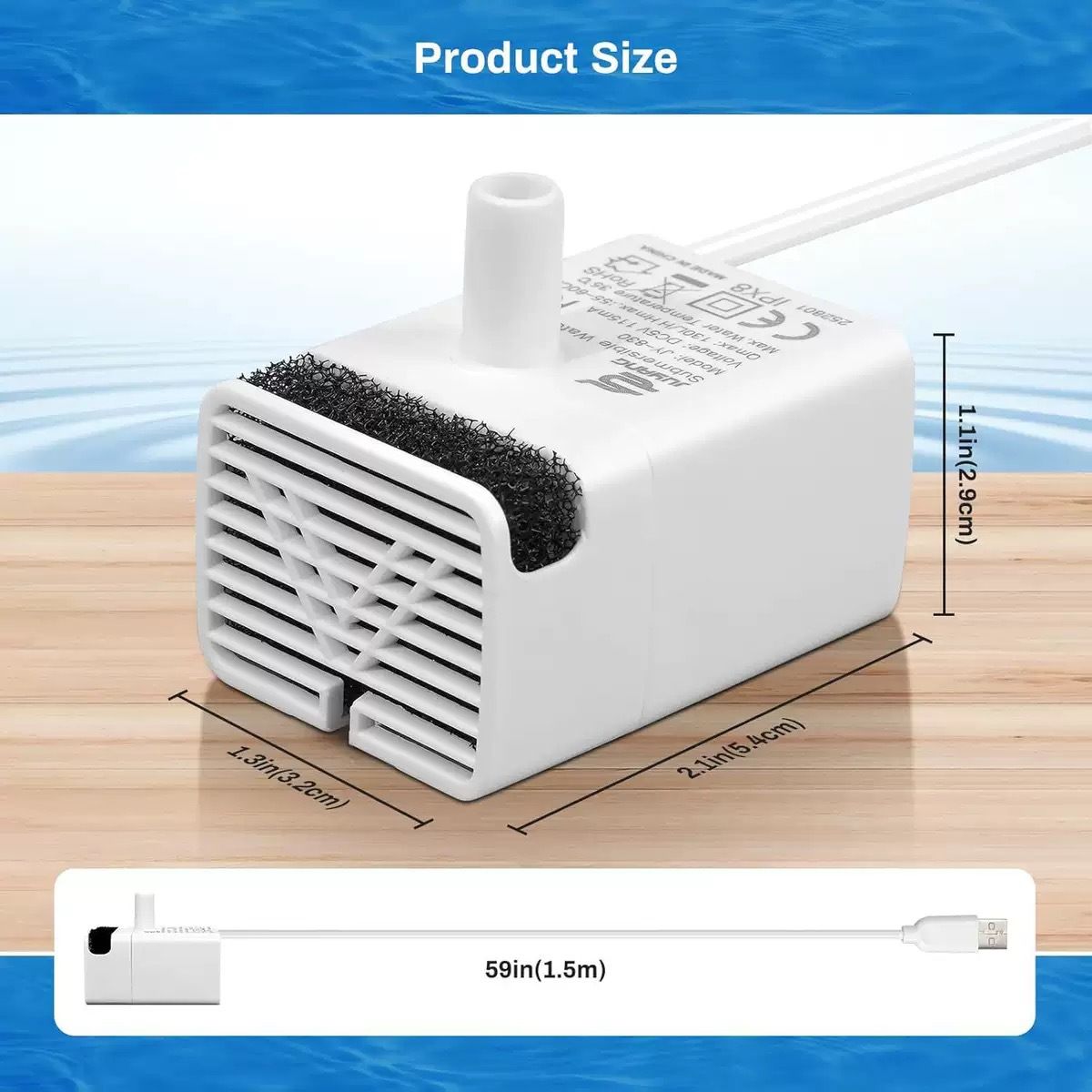 JY-830 Replacement Pump for Pet Water Fountains