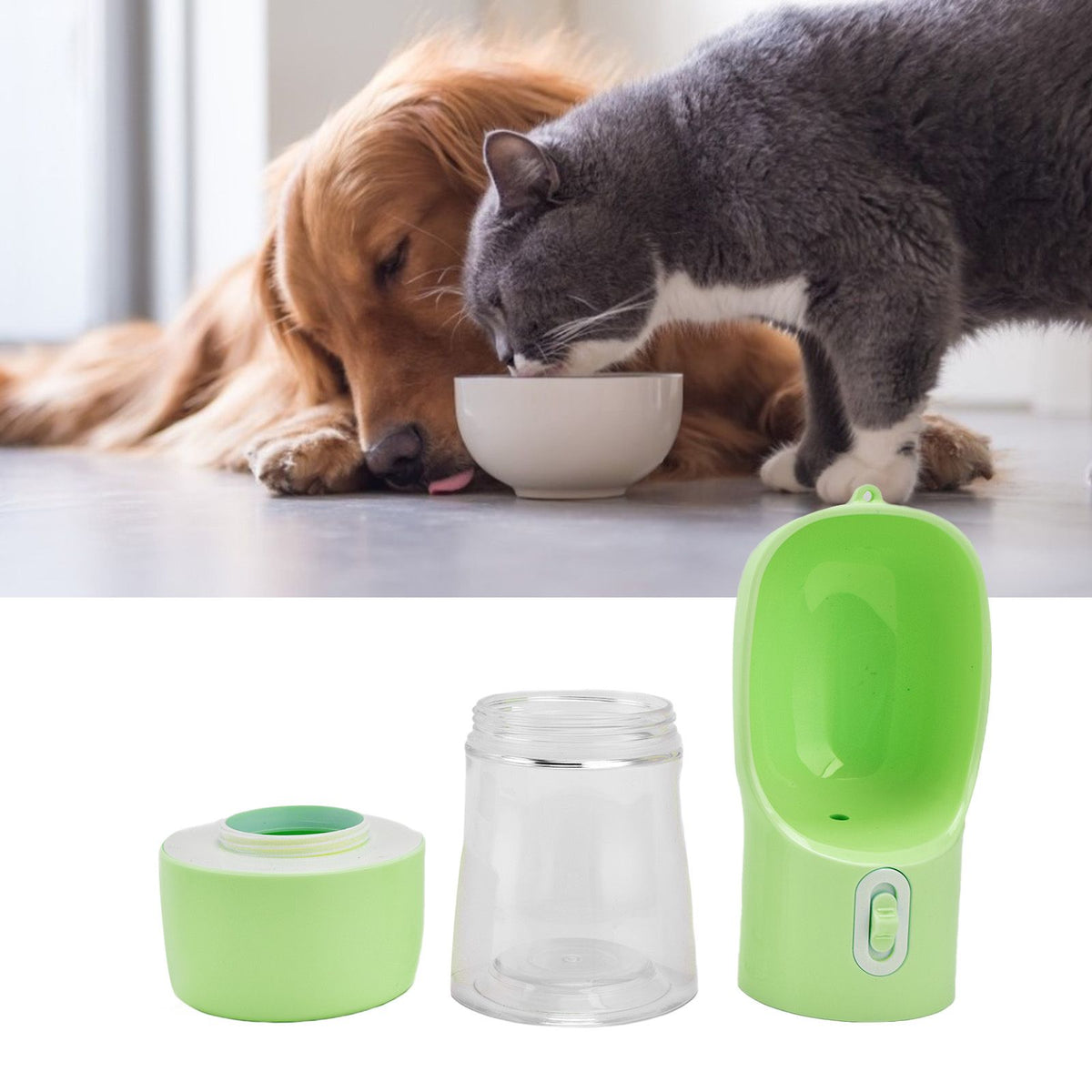 2-in-1 Portable Pet Water Bottle and Food Container