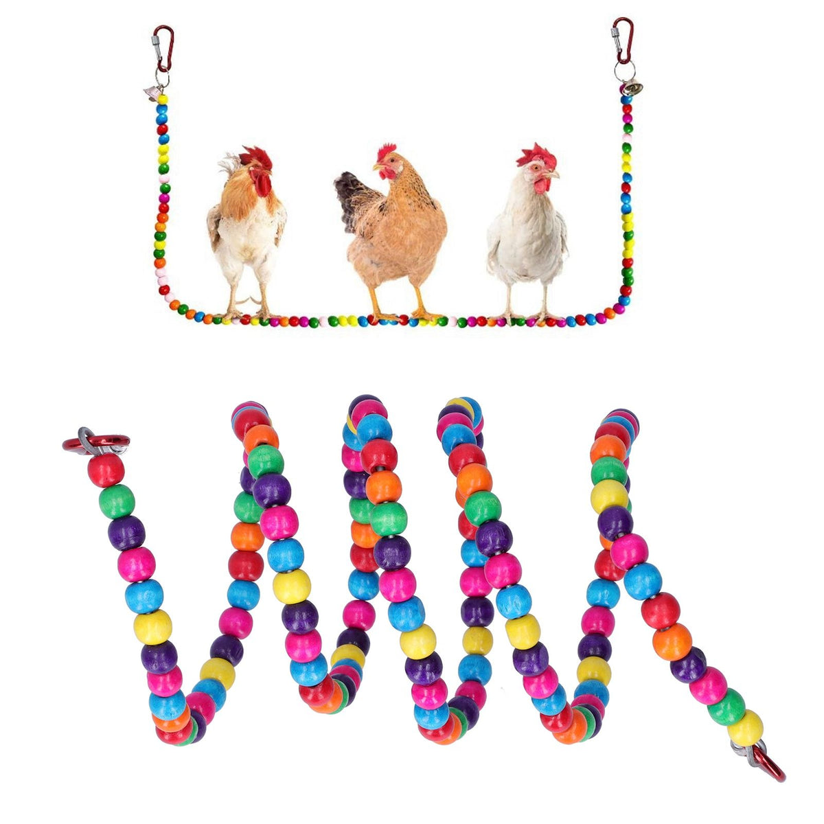 Colourful Flexible Rope Perch and Swing for Birds
