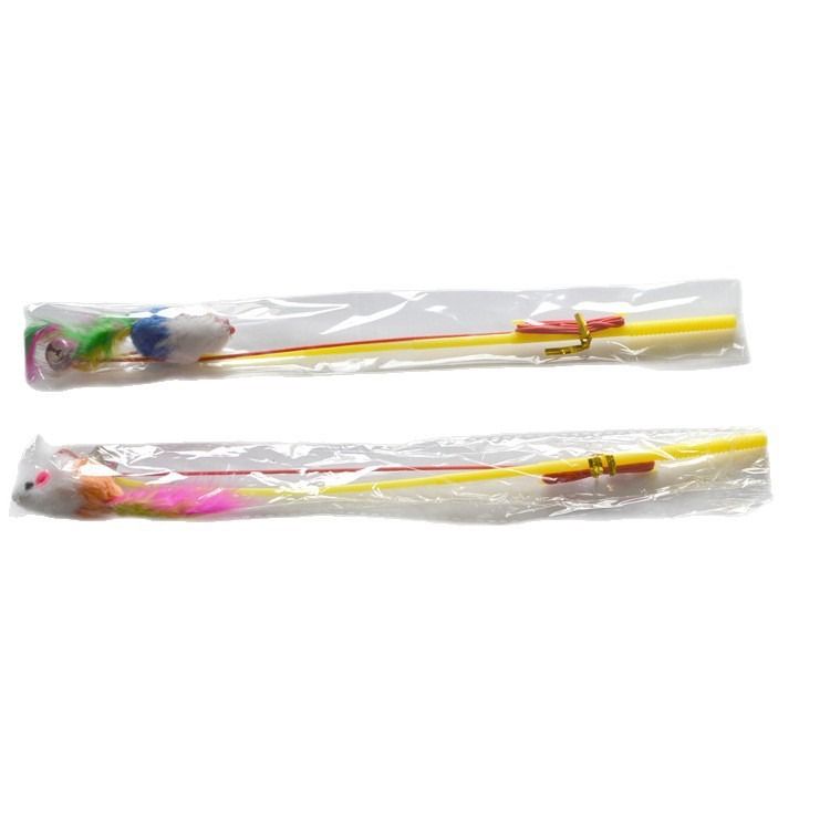 Dr. Pet Cat Toy Fishing Rod Feather Mouse Fishing Rod (Feathered Mouse)