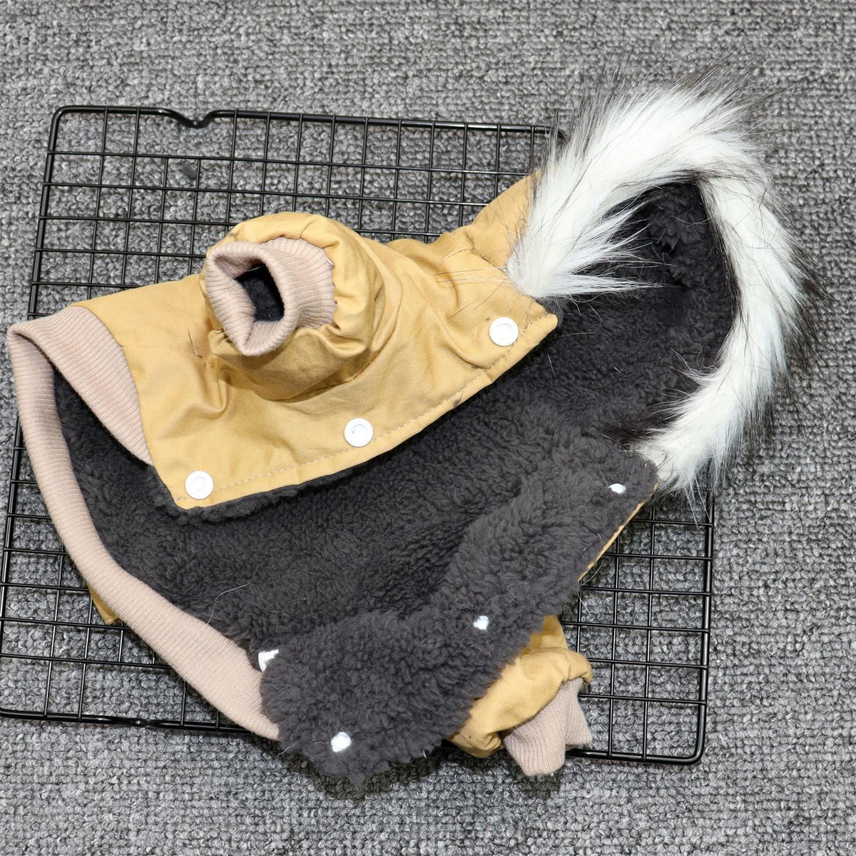 Odd Pet Thickened Cotton Dog Clothes Small Breed Winter Mountaineering Suit khaki XS