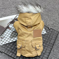 Odd Pet Thickened Cotton Dog Clothes Small Breed Winter Mountaineering Suit khaki XL