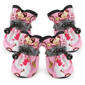 Non-Slip Dog Shoes – Pink Monkey, Size 7