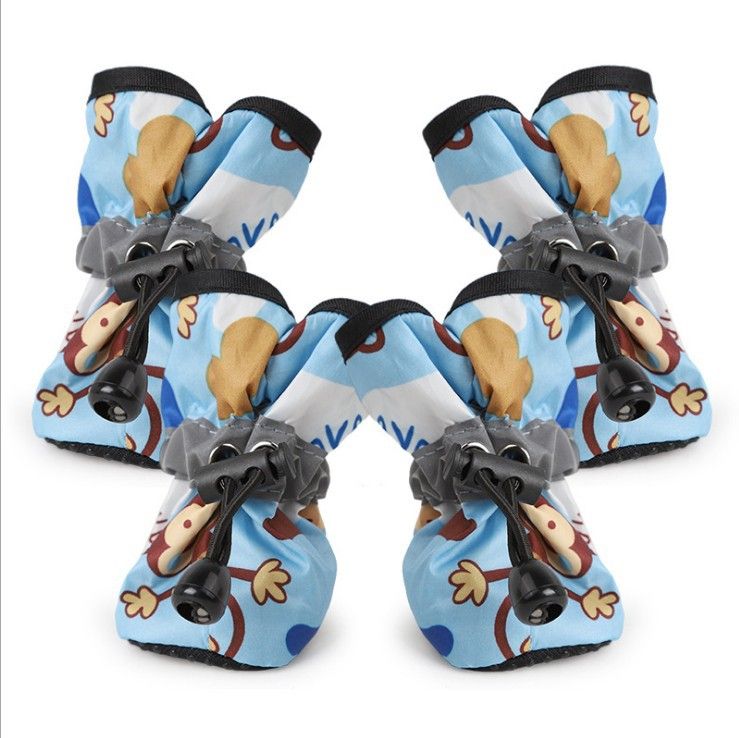 Non-Slip Dog Shoes – Blue Monkey, Size 1