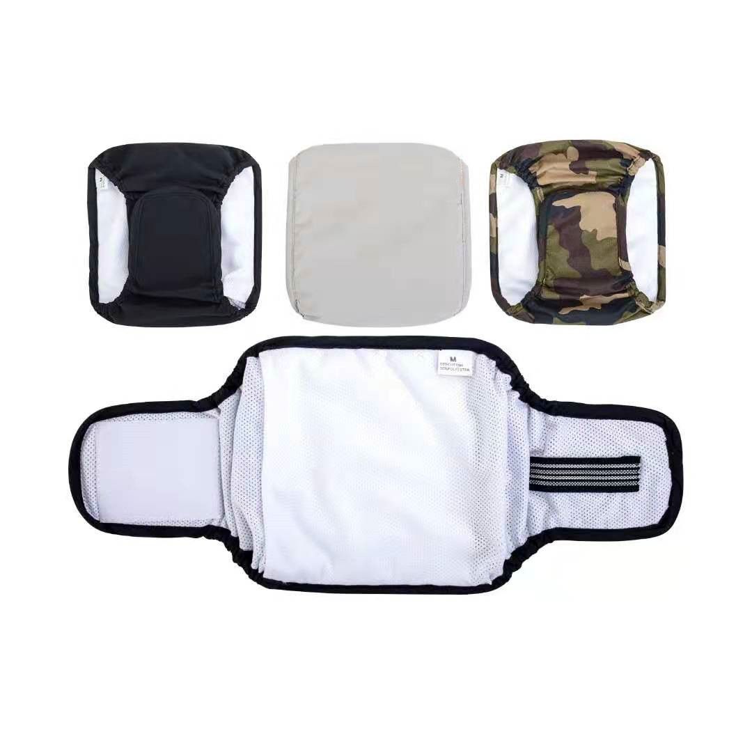 Camouflage Male Dog Belly Band – Black, XS