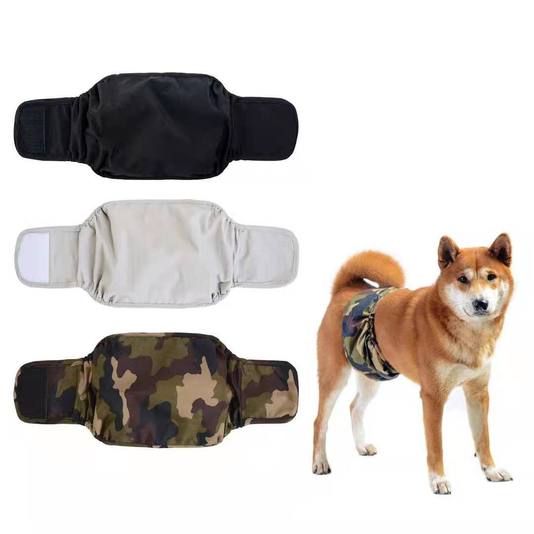 Camouflage Male Dog Belly Band – Yellow, XL