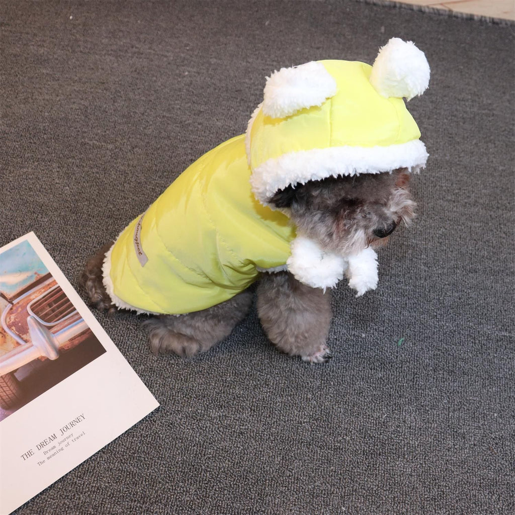Warm Two-Legged Pet Suit – Yellow, XXL