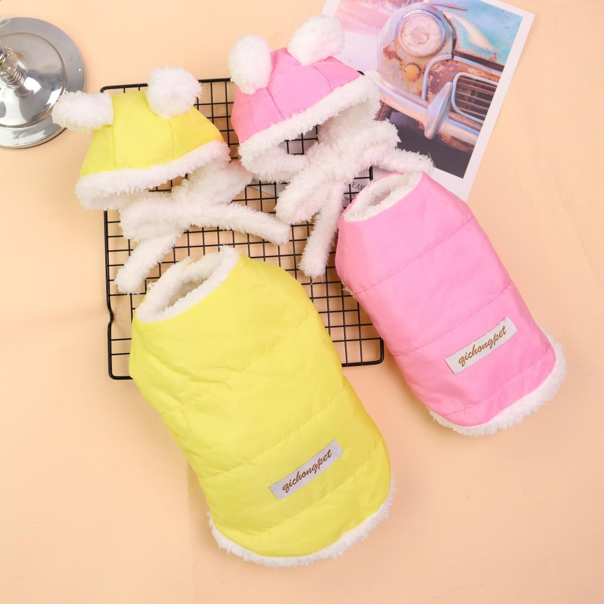 Warm Two-Legged Pet Suit – Yellow, XXL