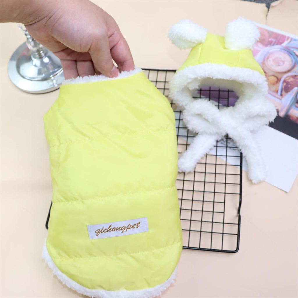 Warm Two-Legged Pet Suit – Yellow, XXL