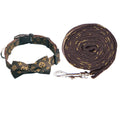 Floral Dog Collar, Bow Tie and Leash Set – Large