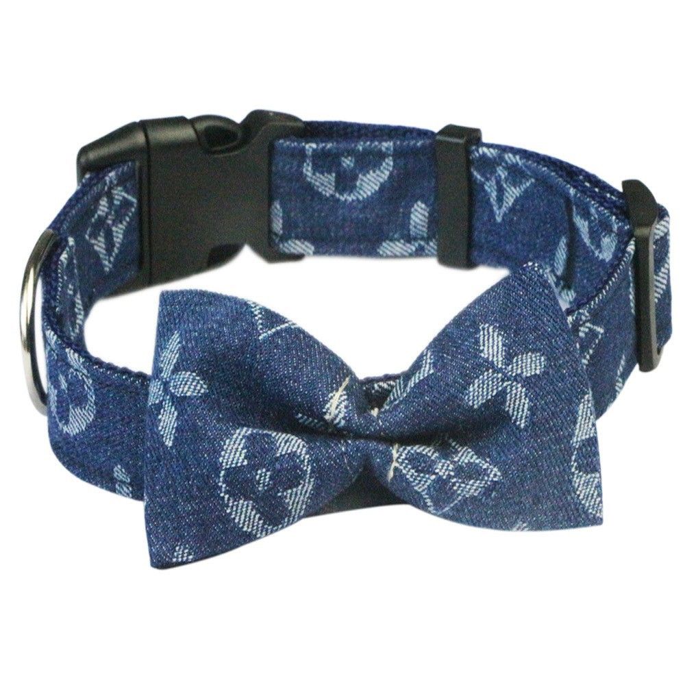 Cowboy Dog Collar with Bow Tie – Large