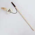 Wooden Cat Teaser Wand with Feather Heart