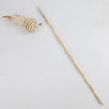 Wooden Cat Teaser Wand with Feather Ball