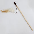 Wooden Cat Teaser Wand with Feather Chick