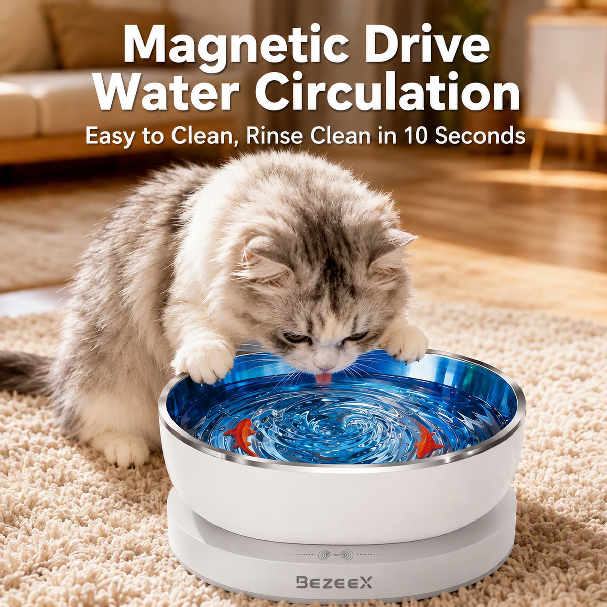 Magnetic Whisper-Quiet Pet Water Fountain