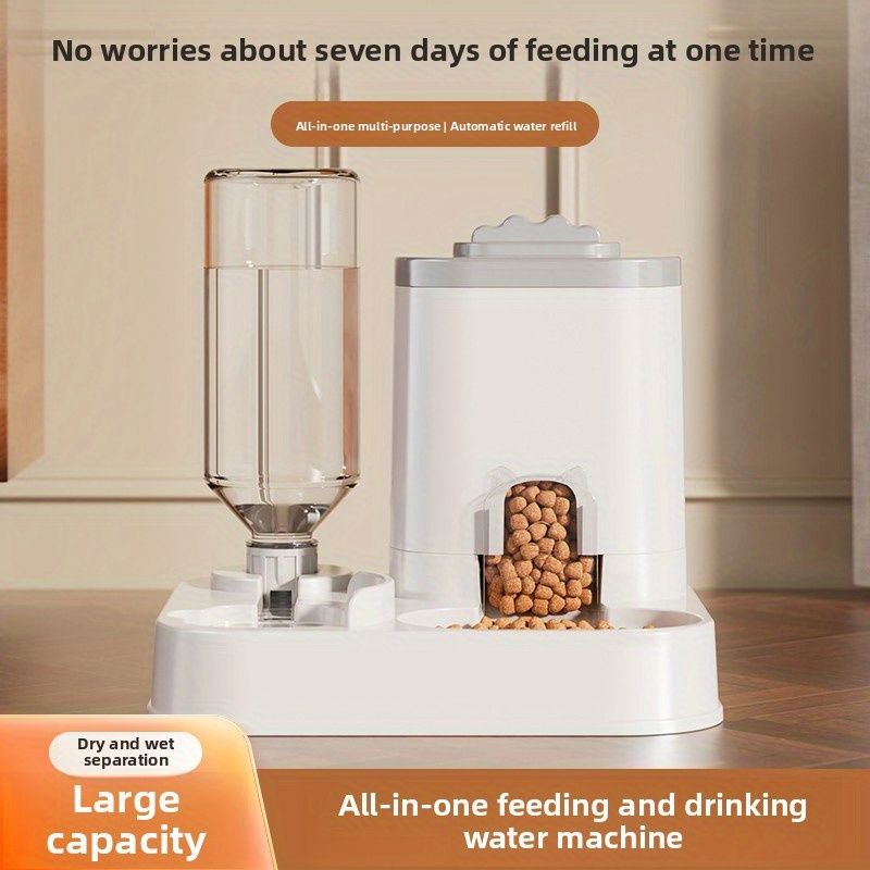 7-Day Automatic Pet Feeder and Water Dispenser – Grey