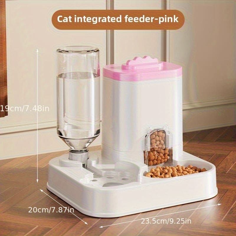 7-Day Automatic Pet Feeder and Water Dispenser – Pink