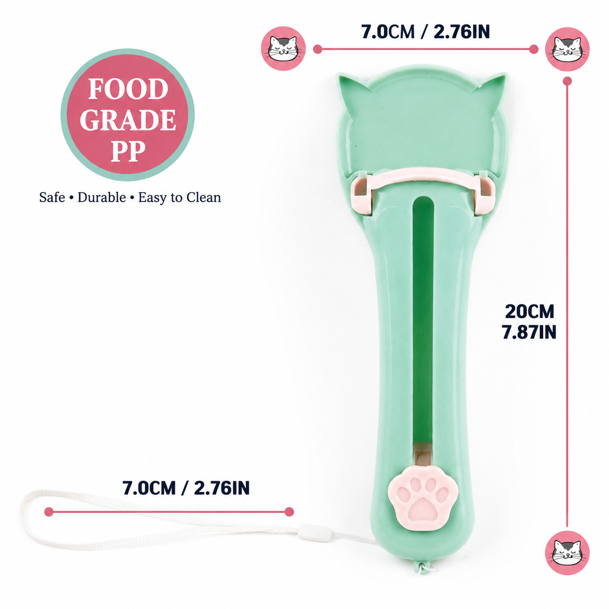 Cat Treat Paste Dispensing Spoon – Green
