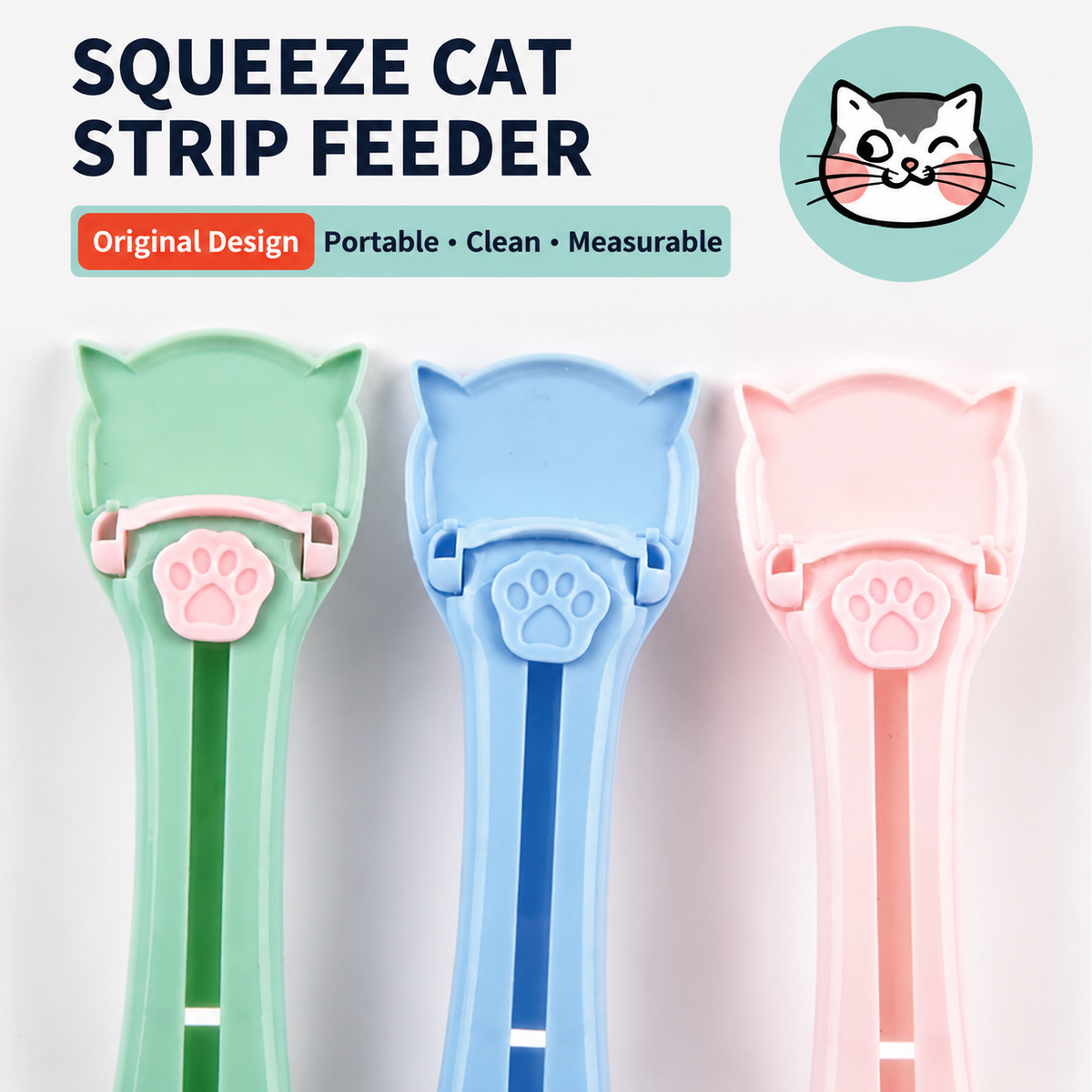 Cat Treat Paste Dispensing Spoon – Pink