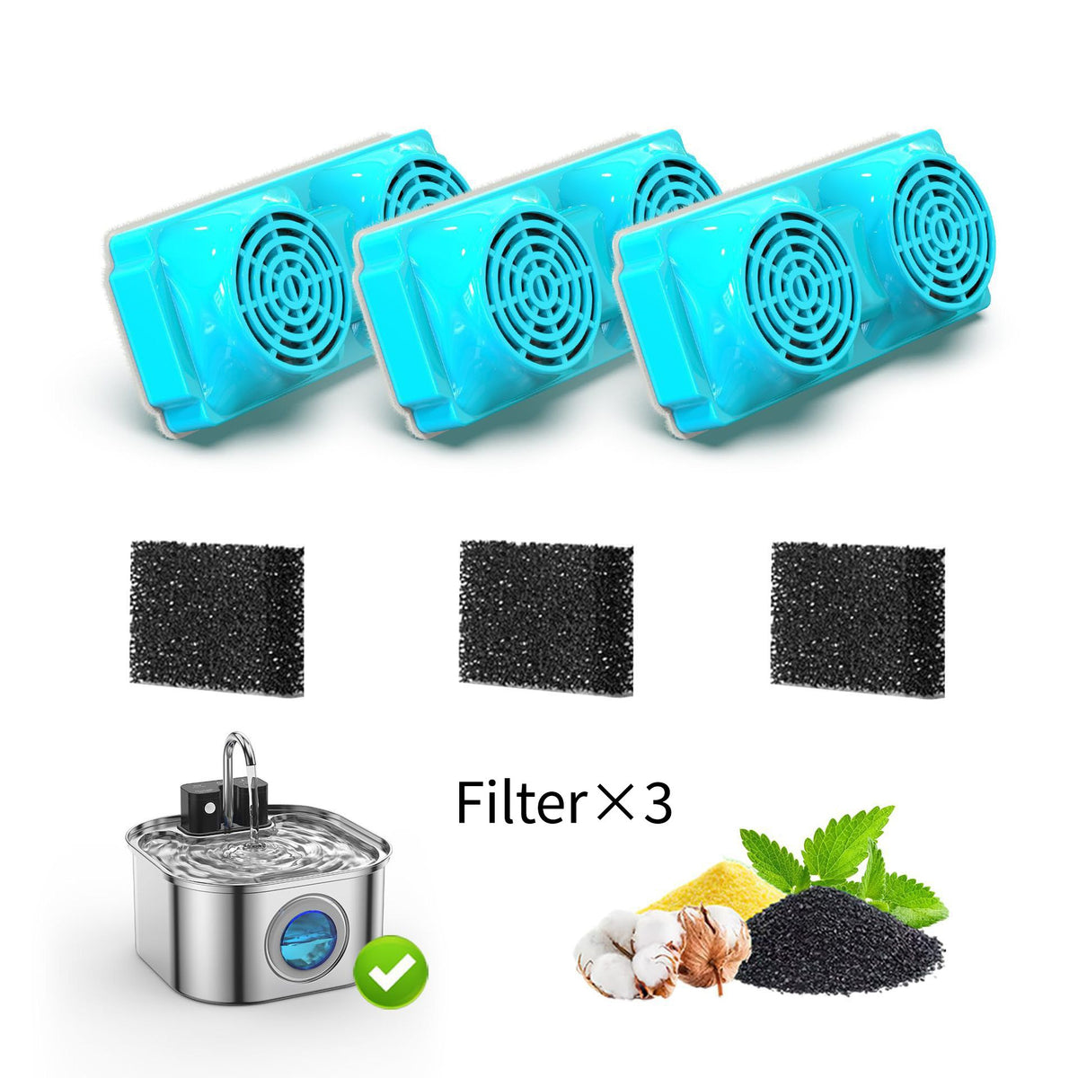 Universal Pet Water Fountain Filter Cartridges – Pack 2