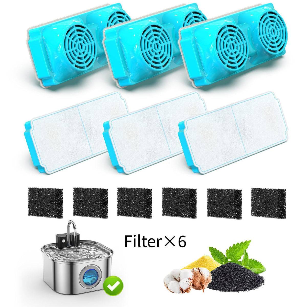 Universal Pet Water Fountain Filter Cartridges – Pack 1