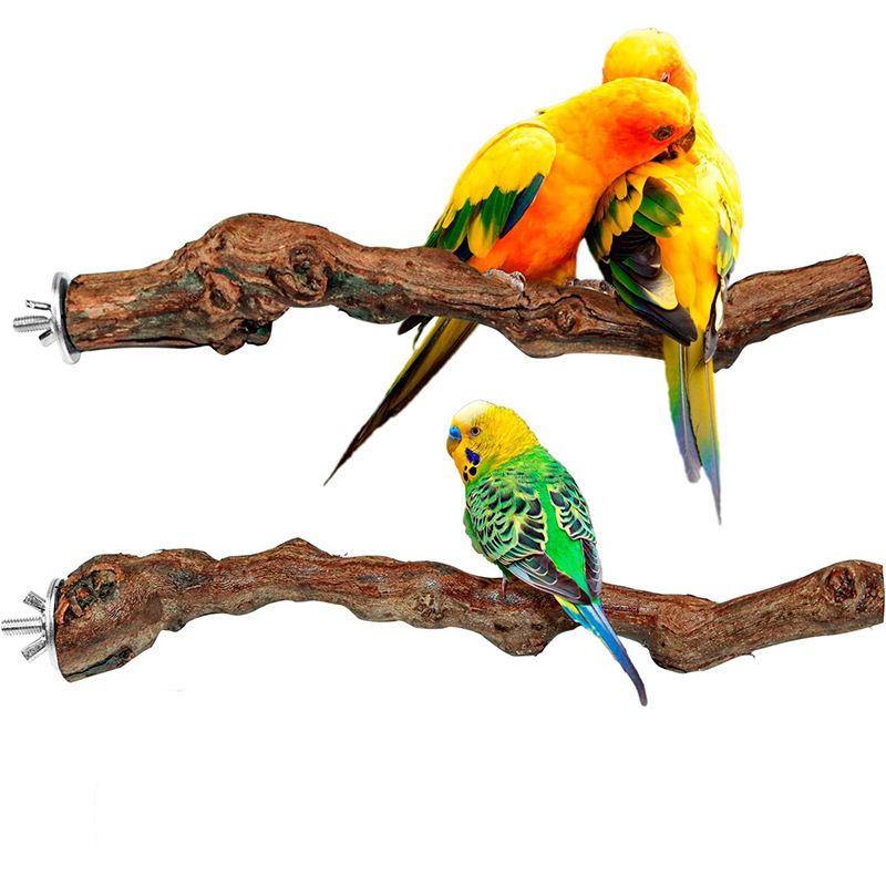 Natural Wooden Bird Perches 25cm – 2 Pack