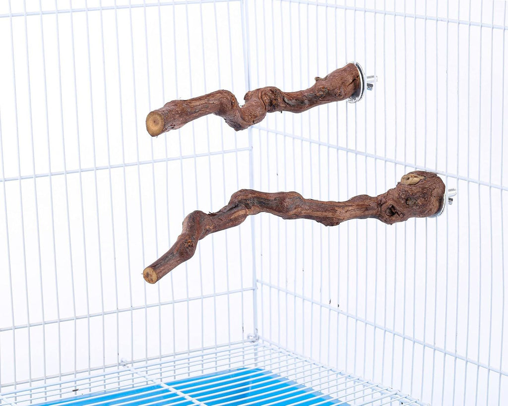 Natural Wooden Bird Perches 25cm – 2 Pack