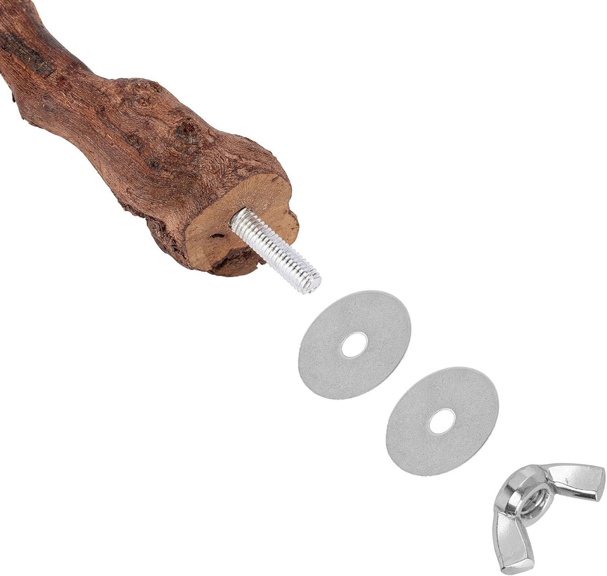 Natural Wooden Bird Perches 25cm – 2 Pack