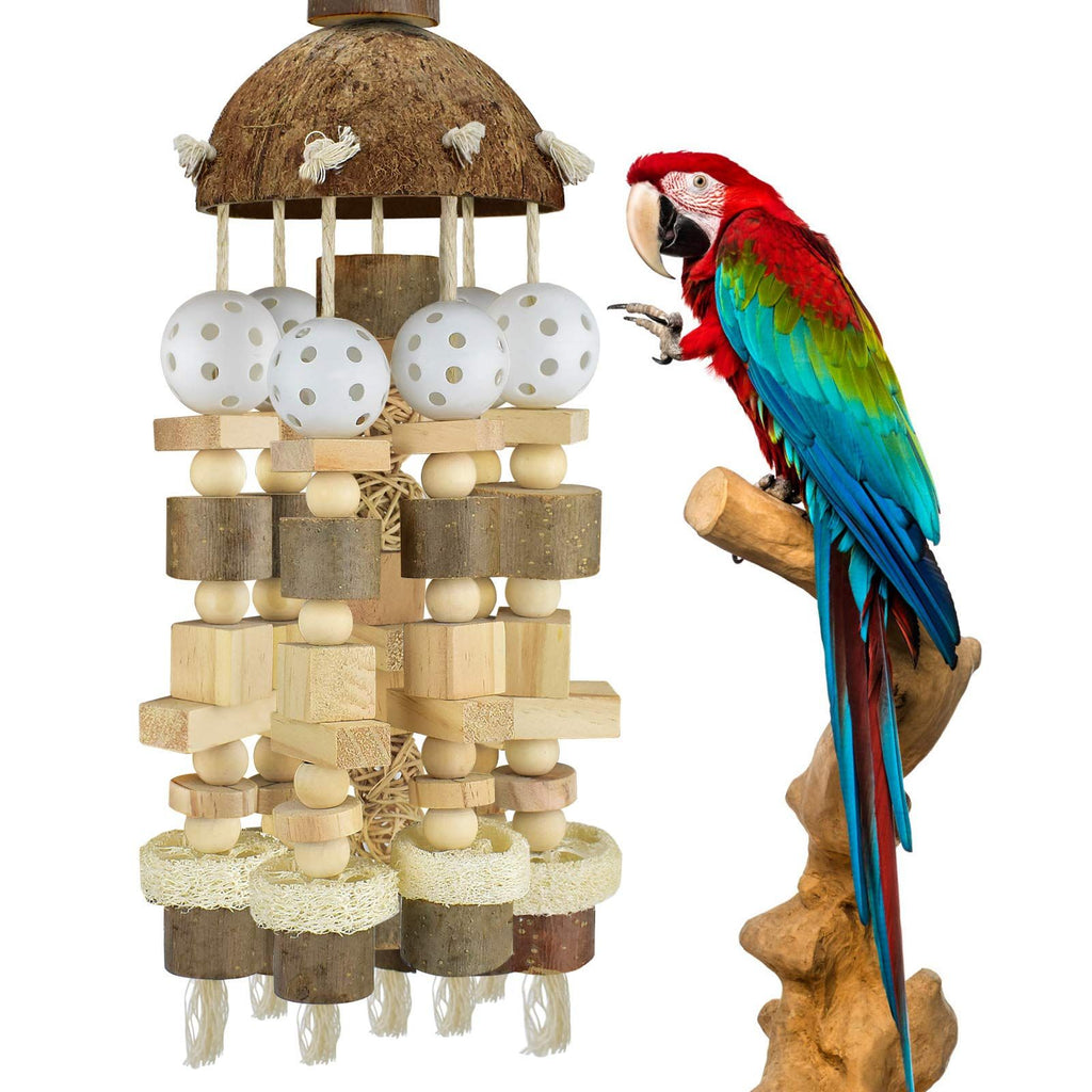 Medium Natural Wood Parrot Chew Toy