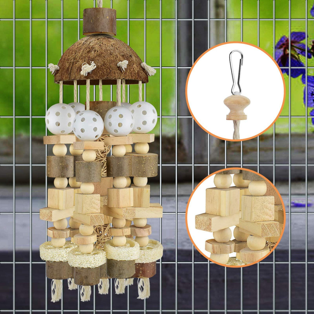 Medium Natural Wood Parrot Chew Toy
