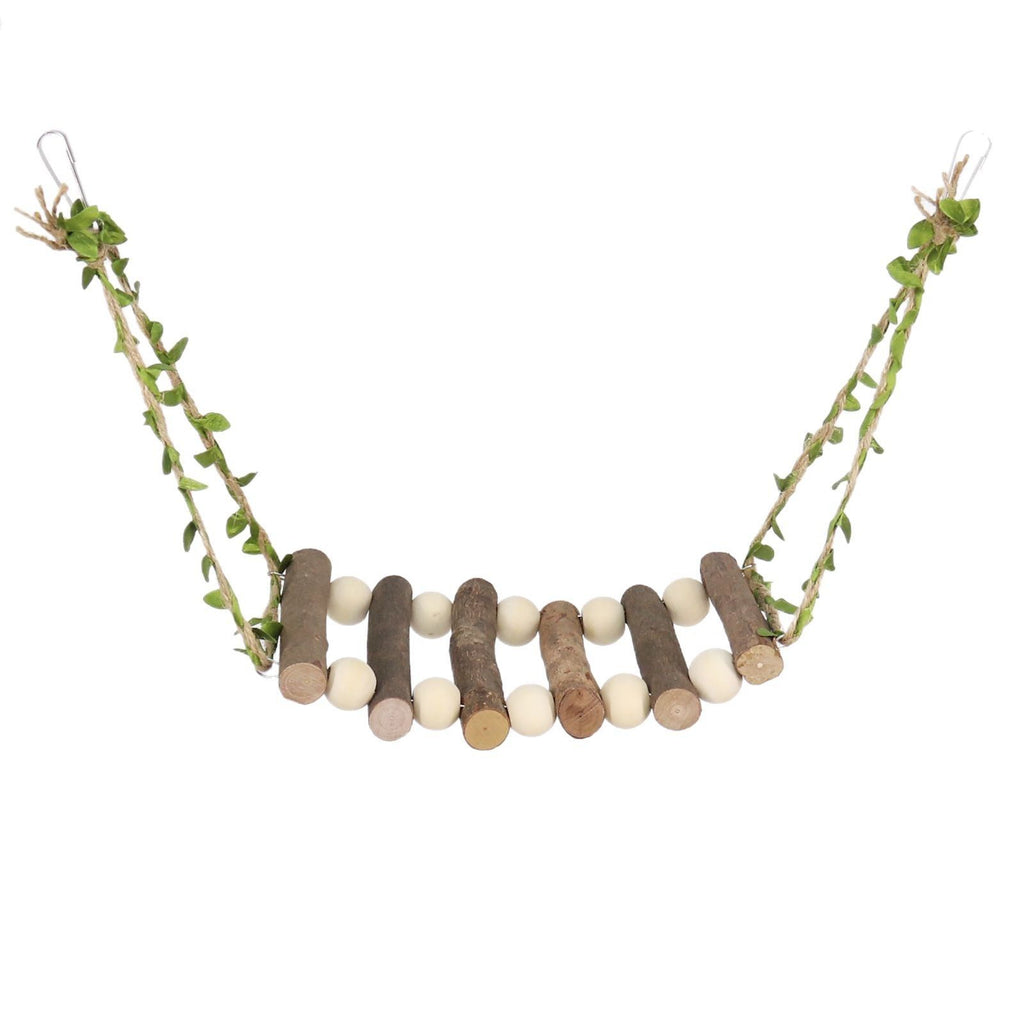 Wooden Bird Bridge and Rope Ladder
