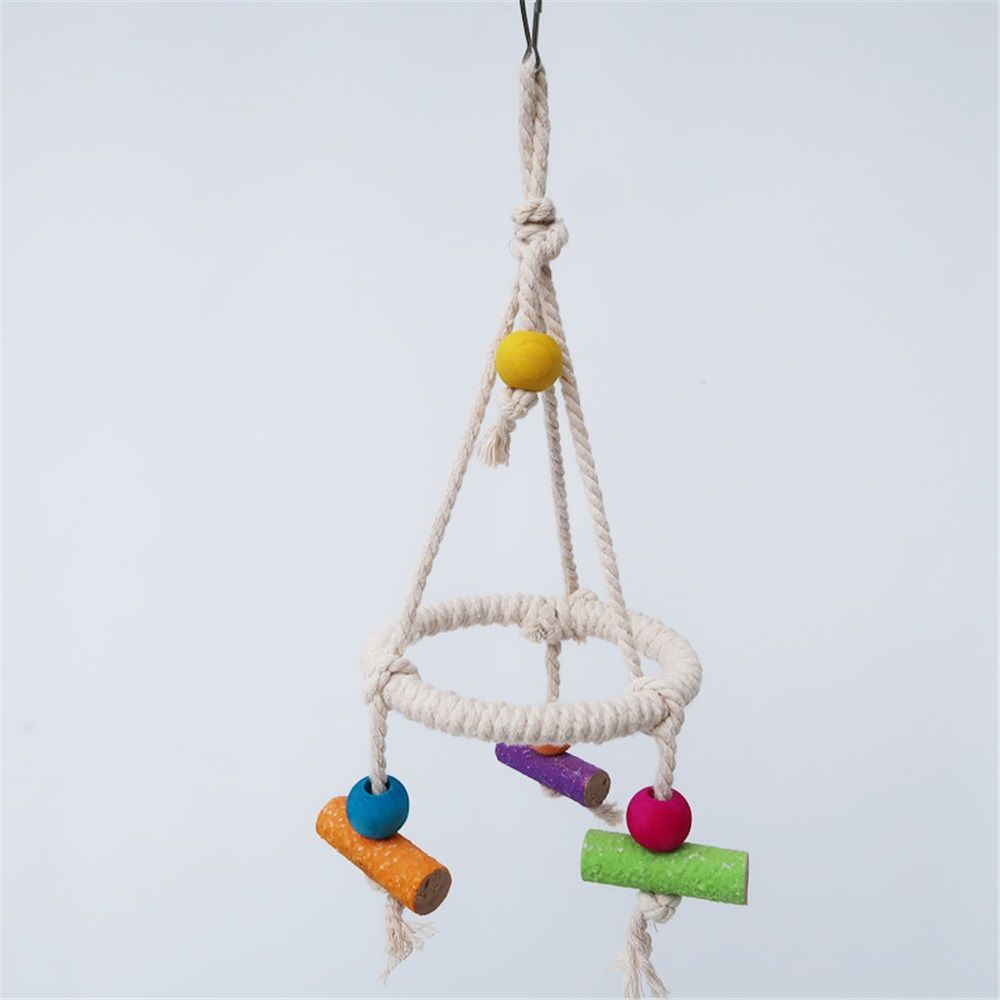 Cotton Bird Swings with Chew Toys – 2 Pack