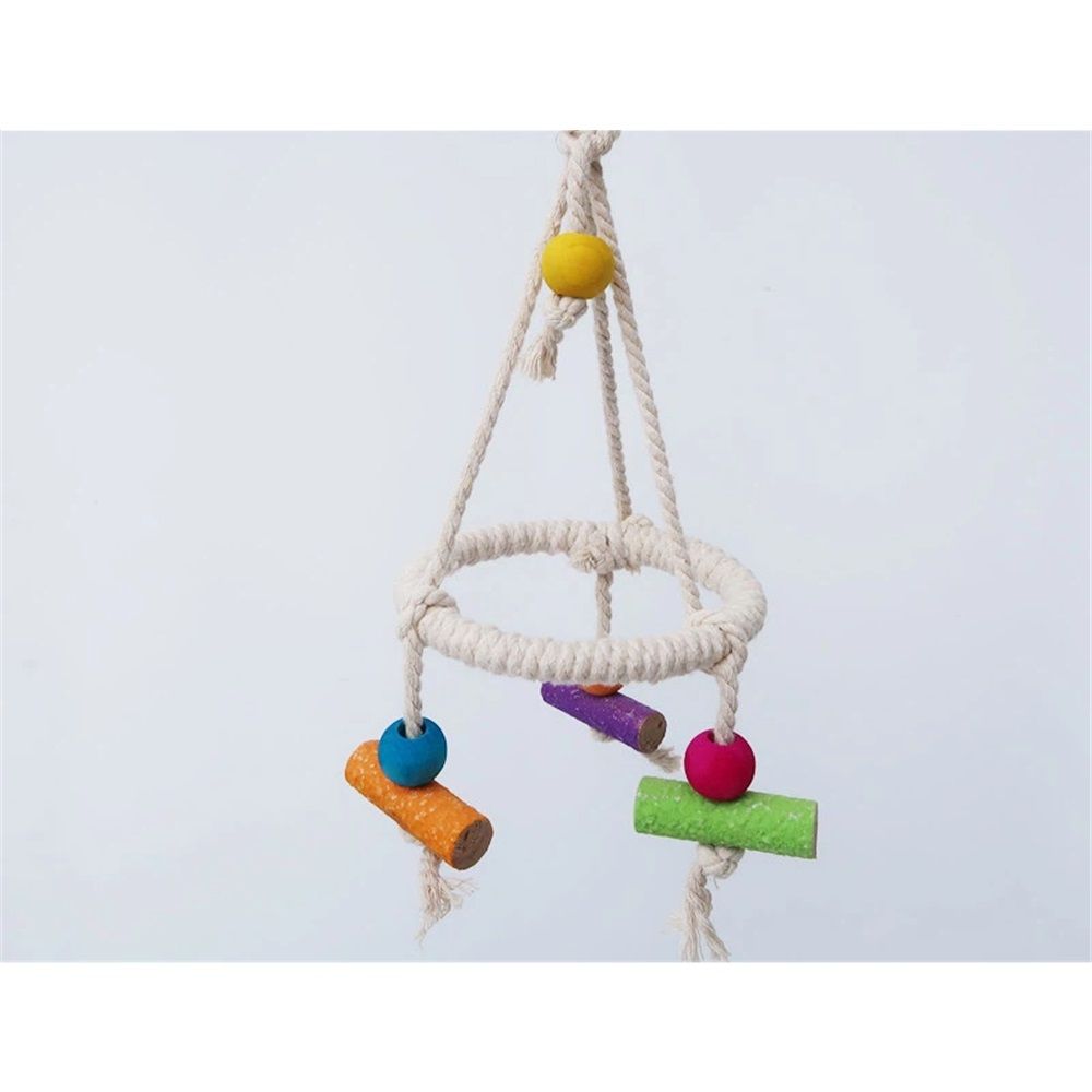 Cotton Bird Swings with Chew Toys – 2 Pack
