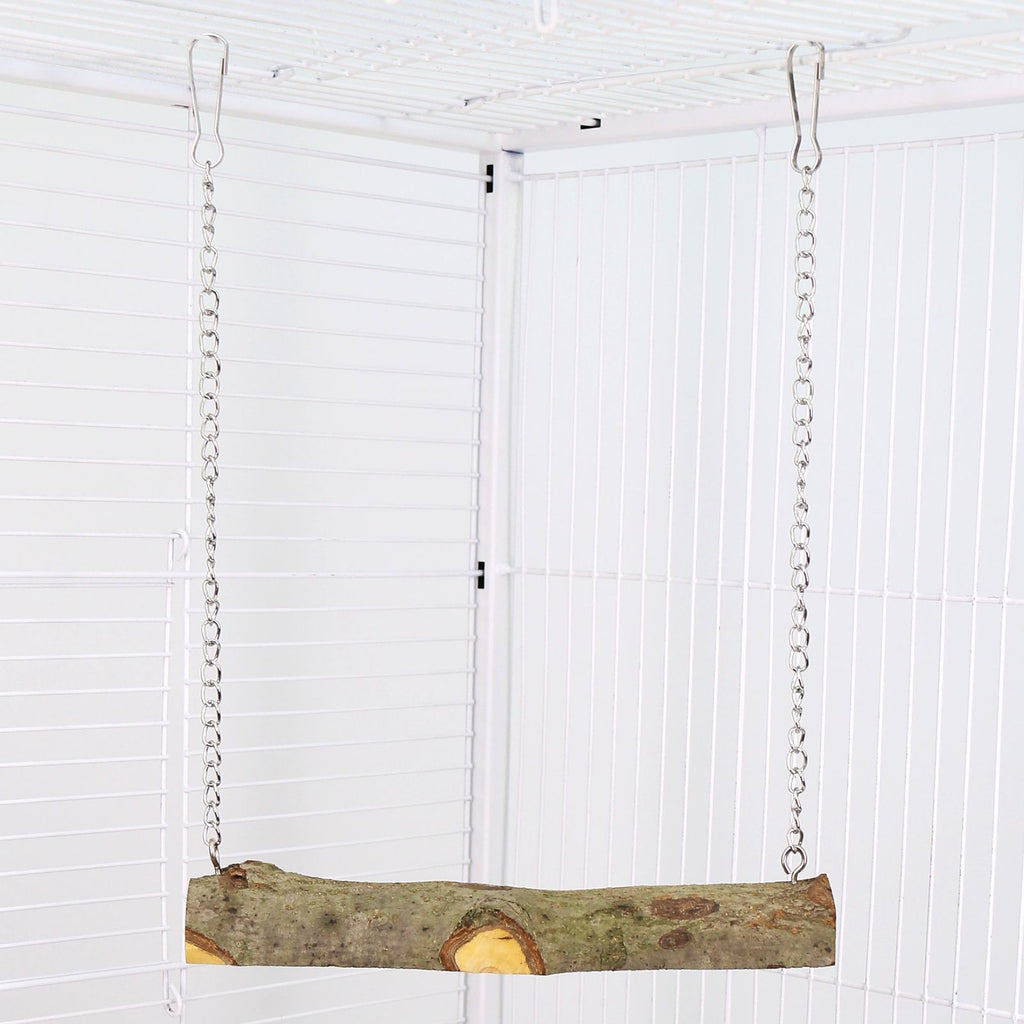 Natural Wooden Bird Swing