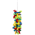 Colourful Wooden Block and Knot Parrot Toy
