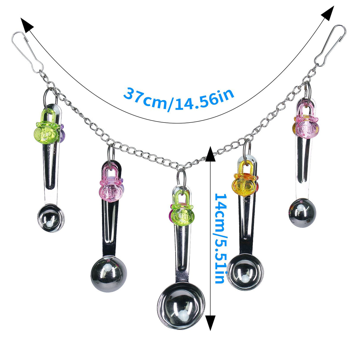 Stainless Steel Spoon Chew Toys for Parrots