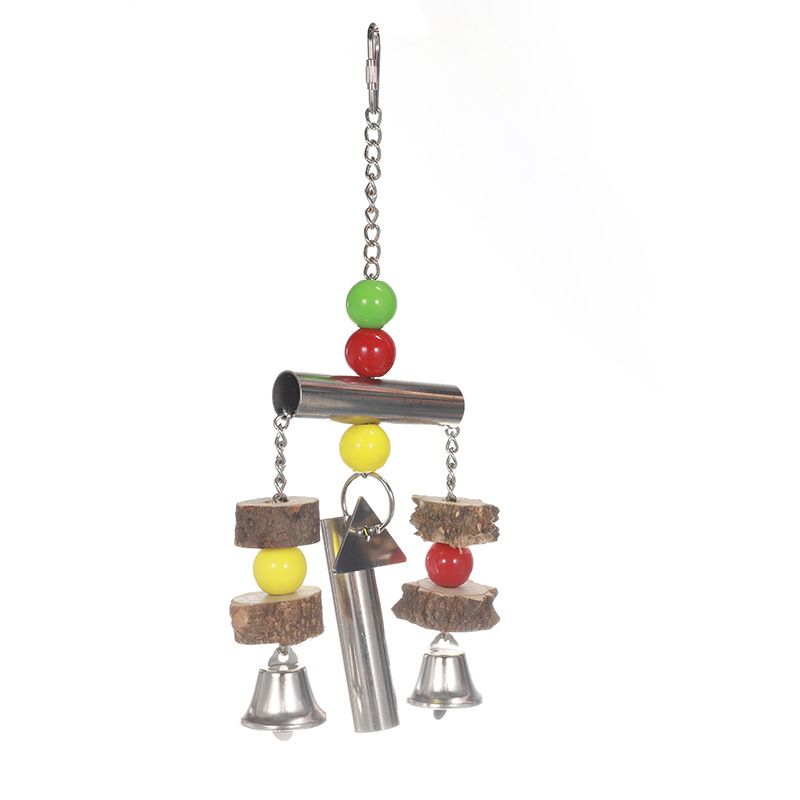 Stainless Steel Bell String Toy for Parrots