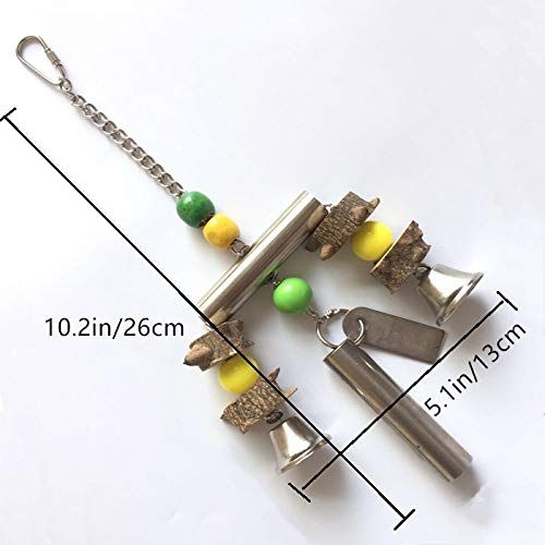 Stainless Steel Bell String Toy for Parrots