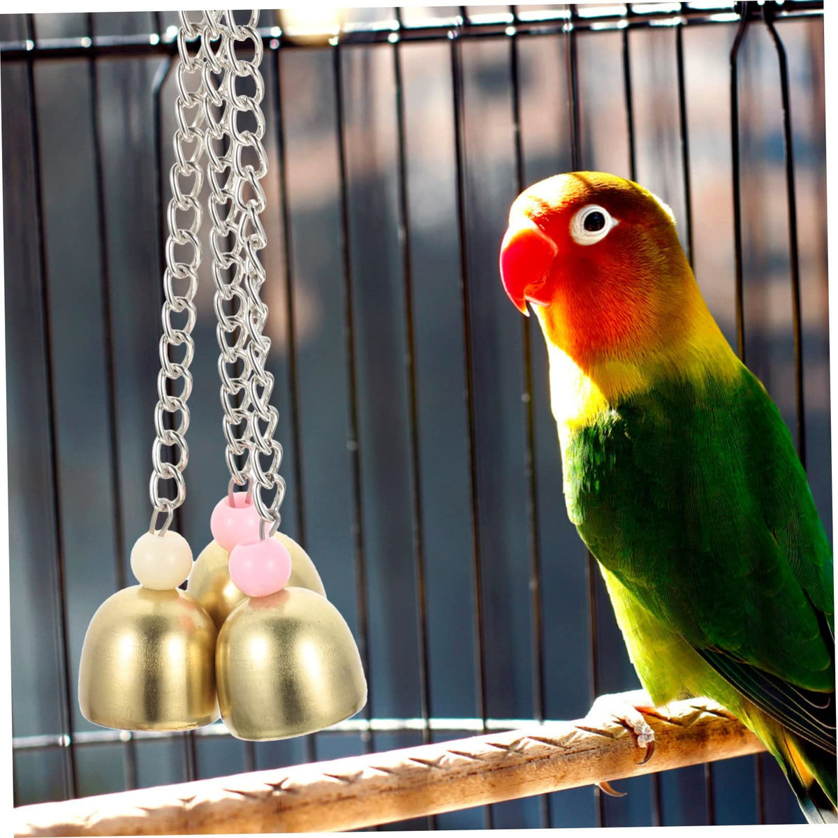 Hanging Bell Toys for Birds – 4 Pack