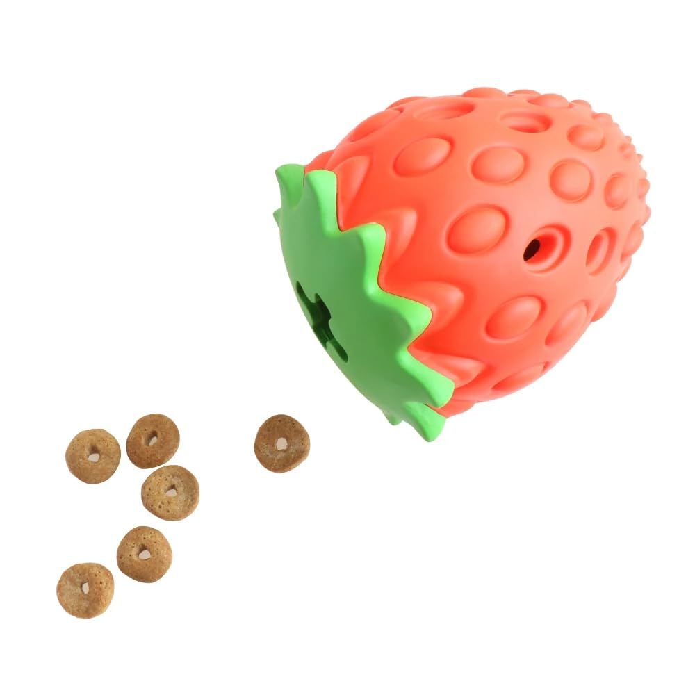 Strawberry-Shaped Dog Chew Toy